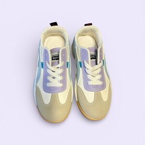 De Florence Vintage Style Women's Athletic Shoes - Cream and Purpke
